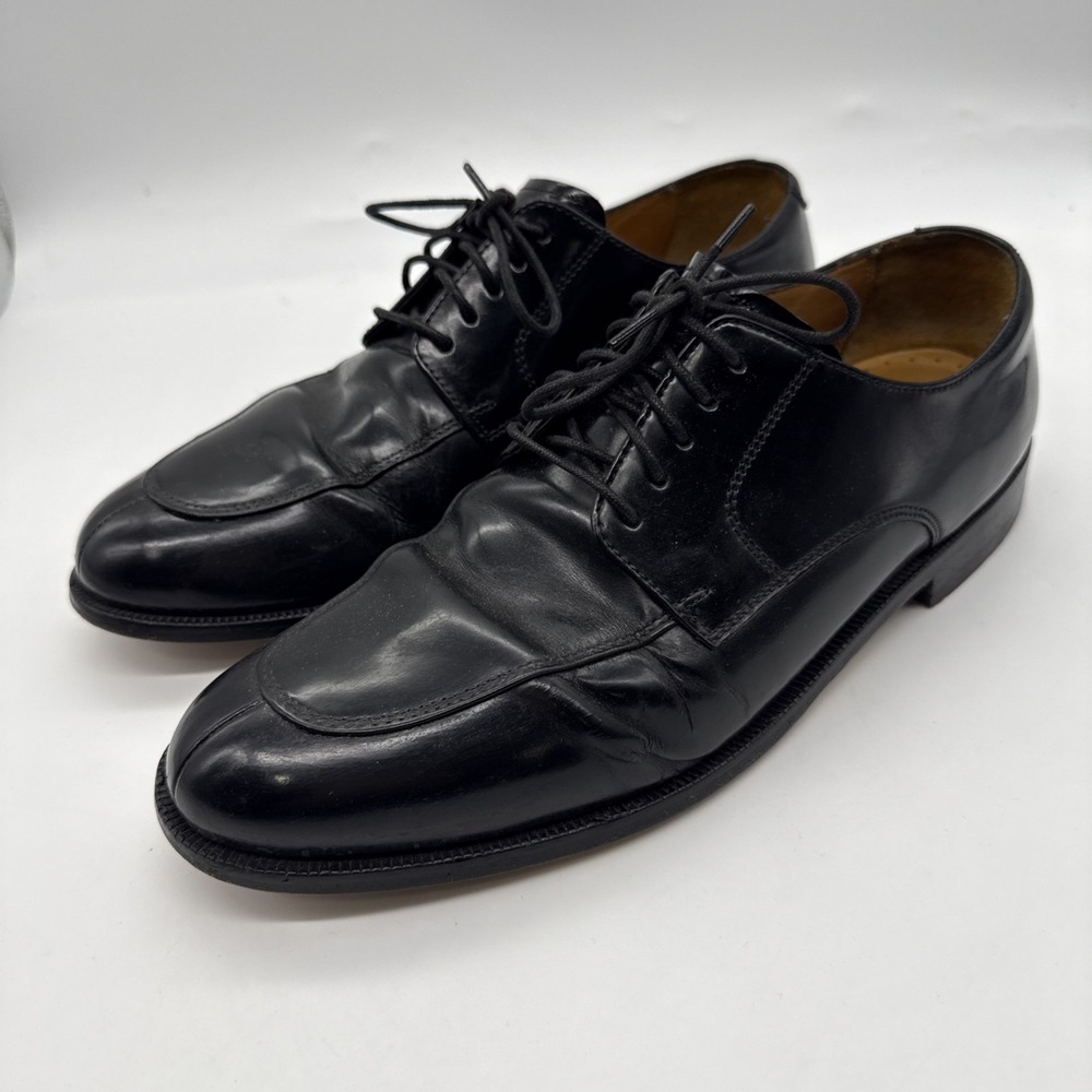 Cole Haan Calhoun Split Toe Black Leather Dress Shoe C07603 Mens Sz 9.5M